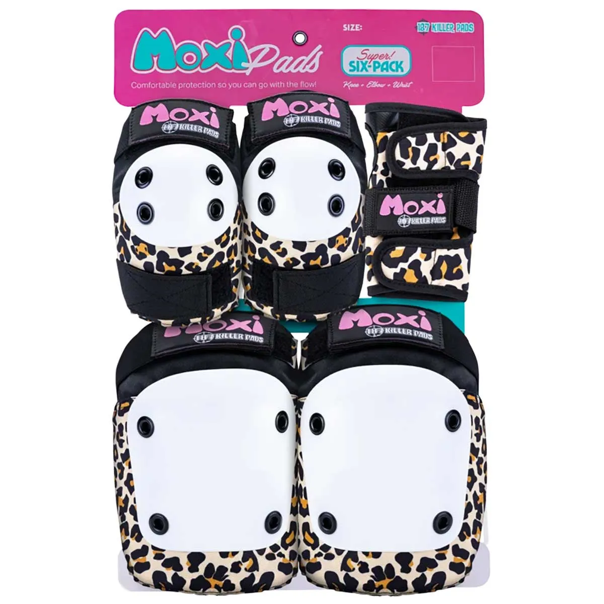 187 Adult Six Pack Pad Set - Moxi - Leopard