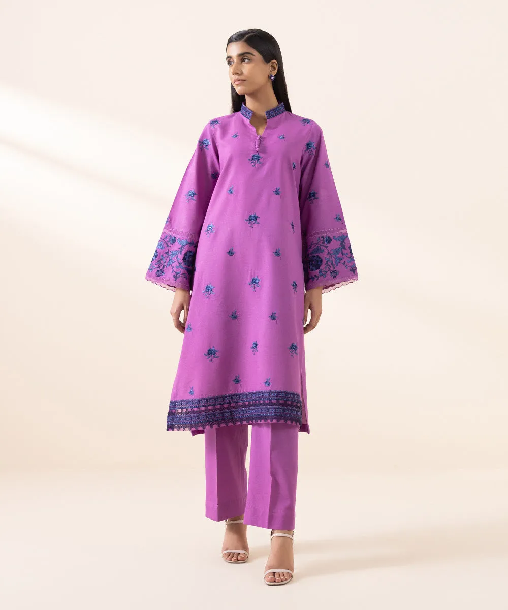 2 Piece - Embroidered Karandi Suit