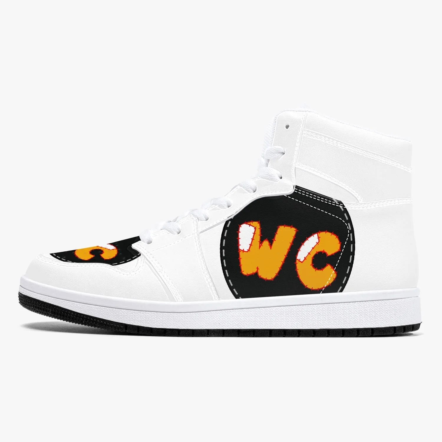 209. High-Top Leather Sneakers - White / Black