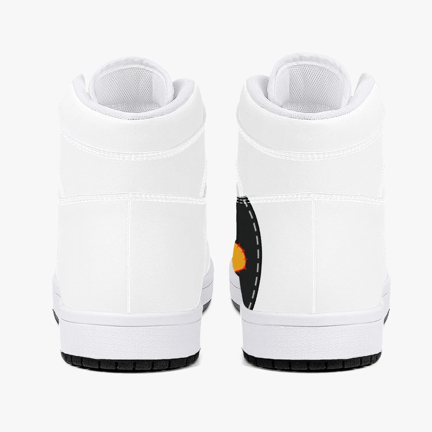 209. High-Top Leather Sneakers - White / Black