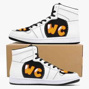 209. High-Top Leather Sneakers - White / Black