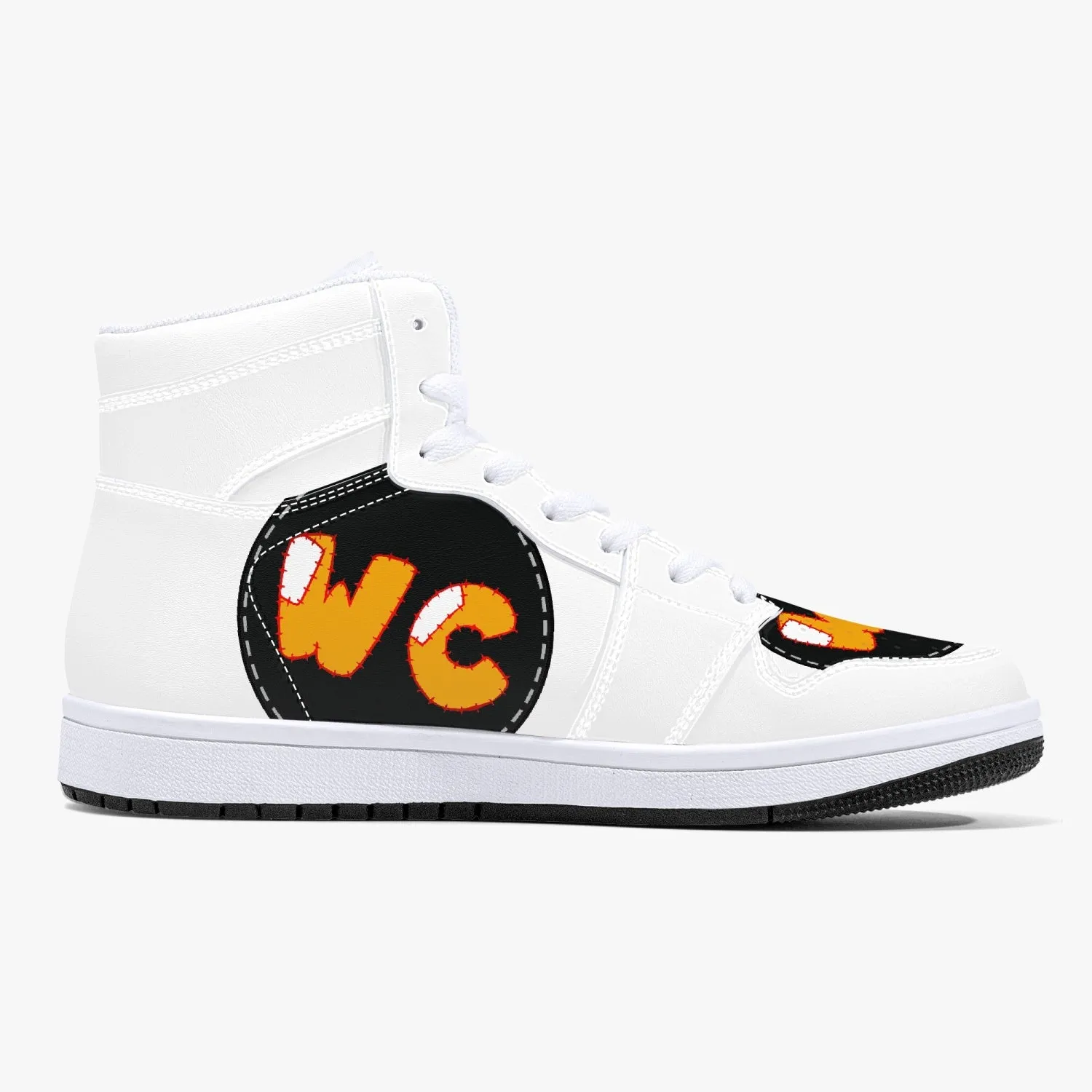 209. High-Top Leather Sneakers - White / Black