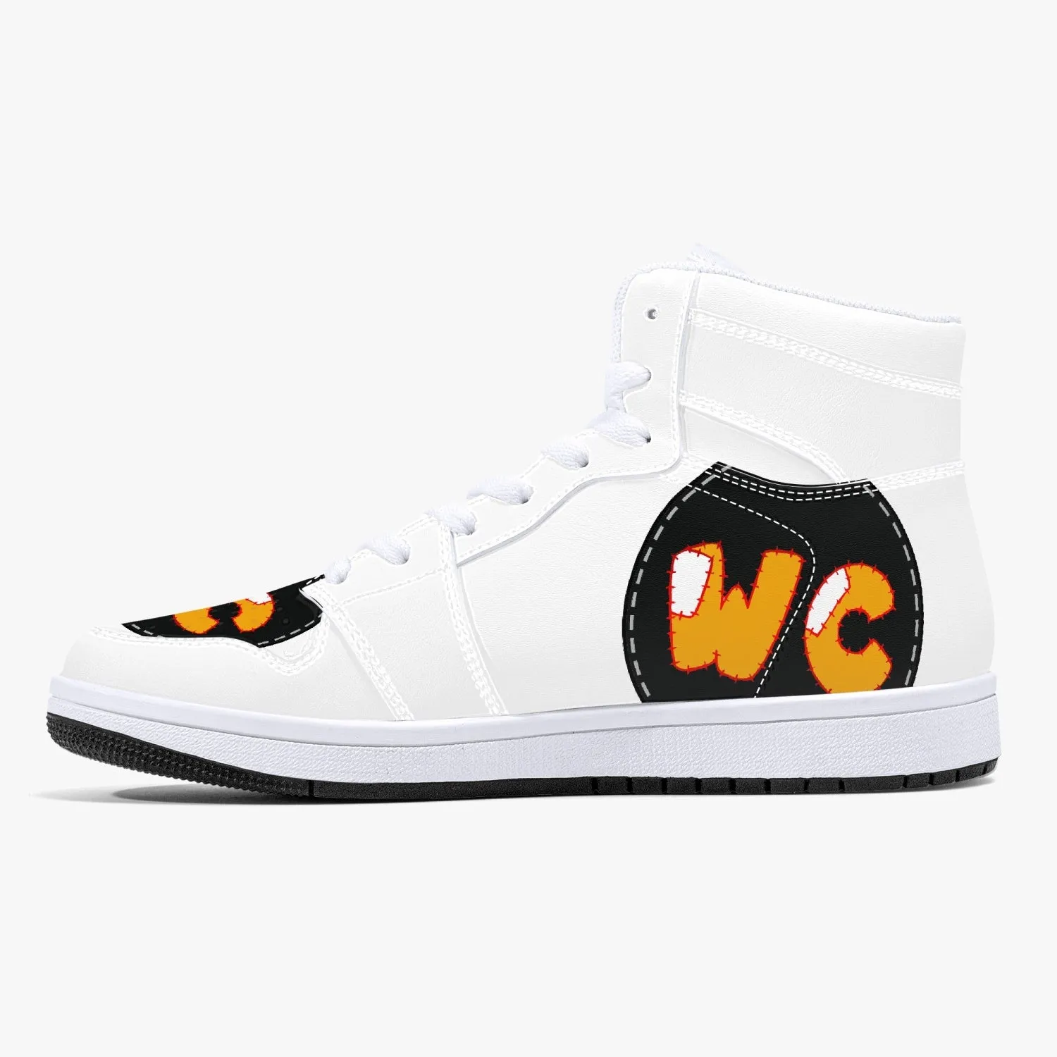 209. High-Top Leather Sneakers - White / Black