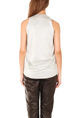 3.1 Phillip Lim Gathered Shoulder V Neck Tank