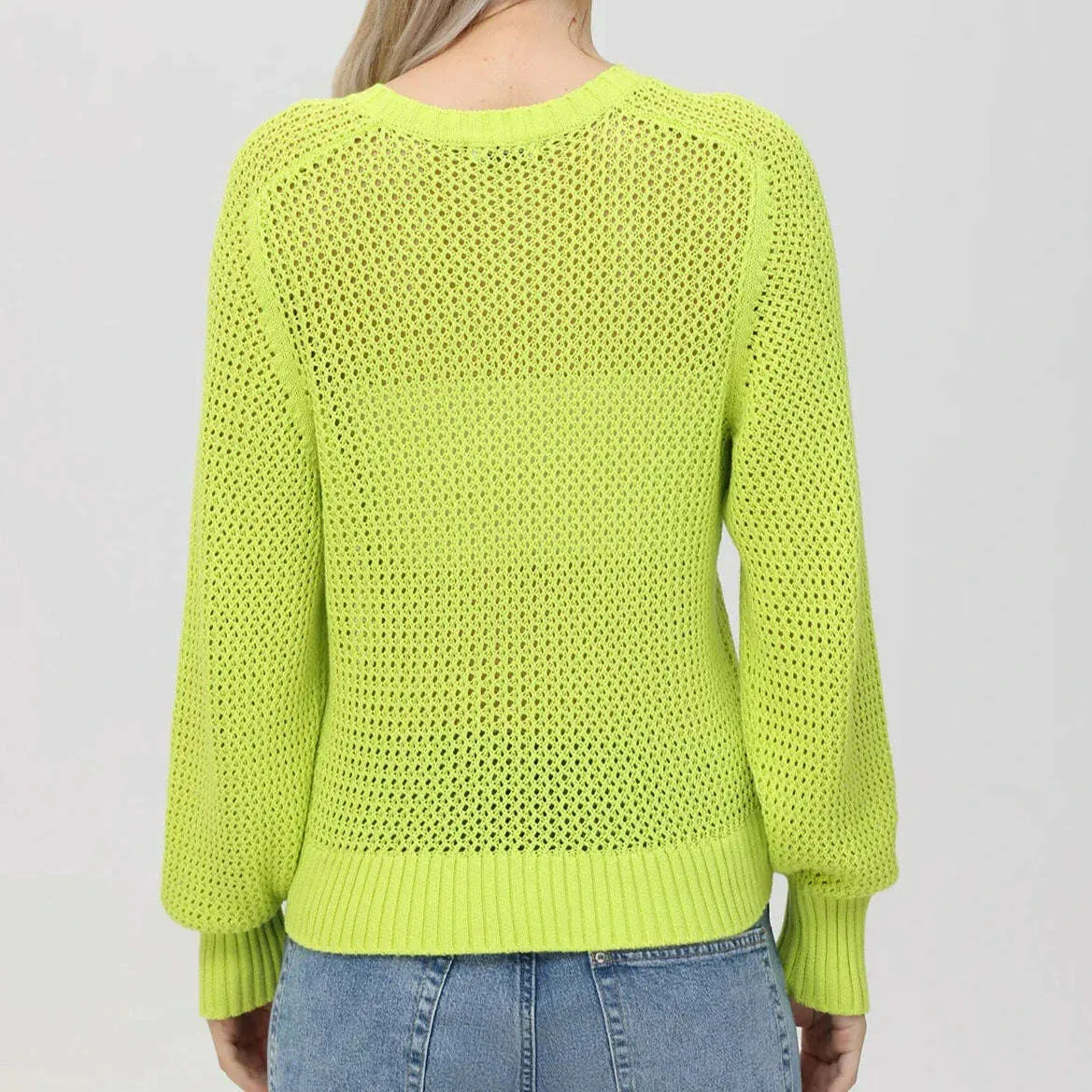 525 - Margot Crewneck Sweater - Wild Lime