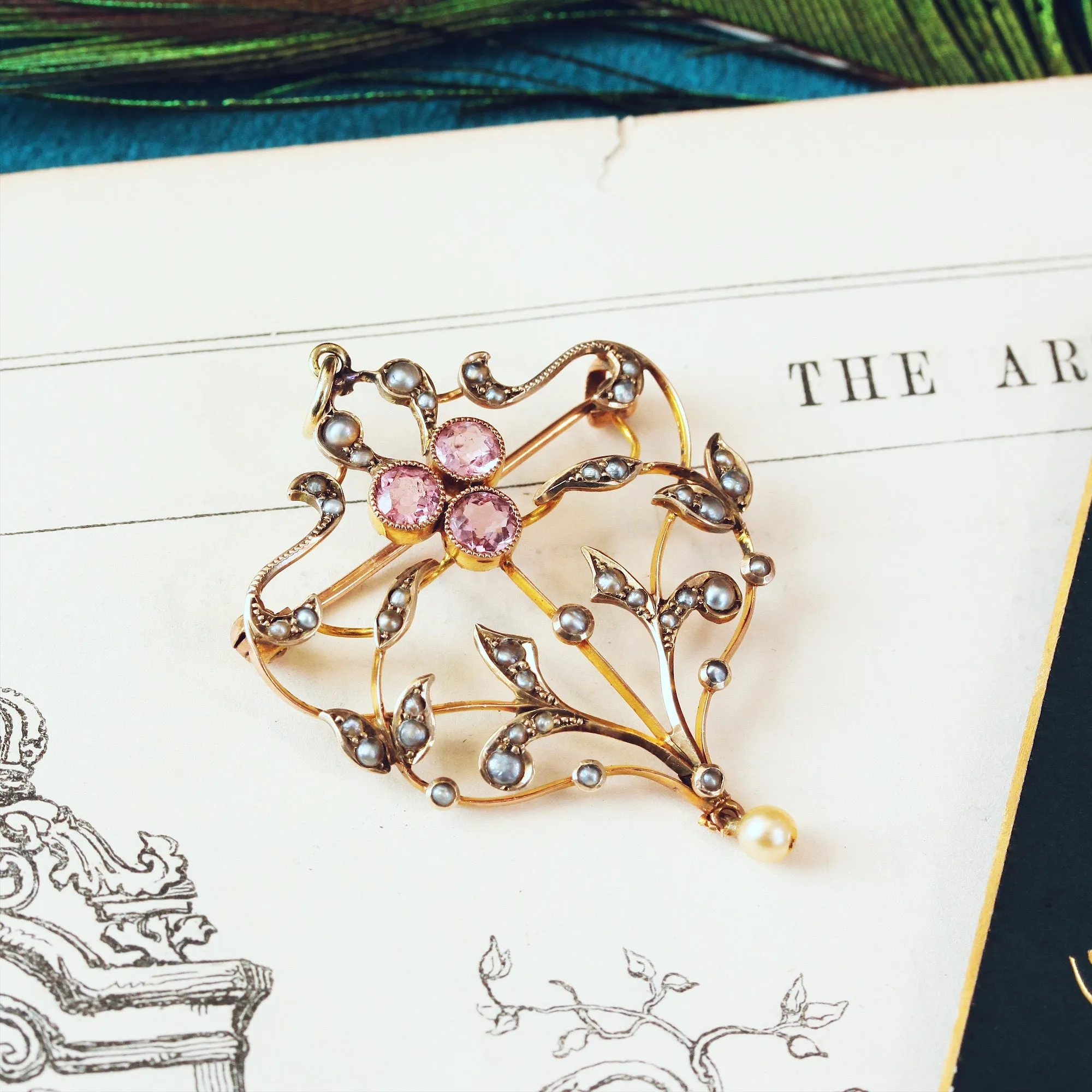 A Delicate Antique Art Nouveau Pendant