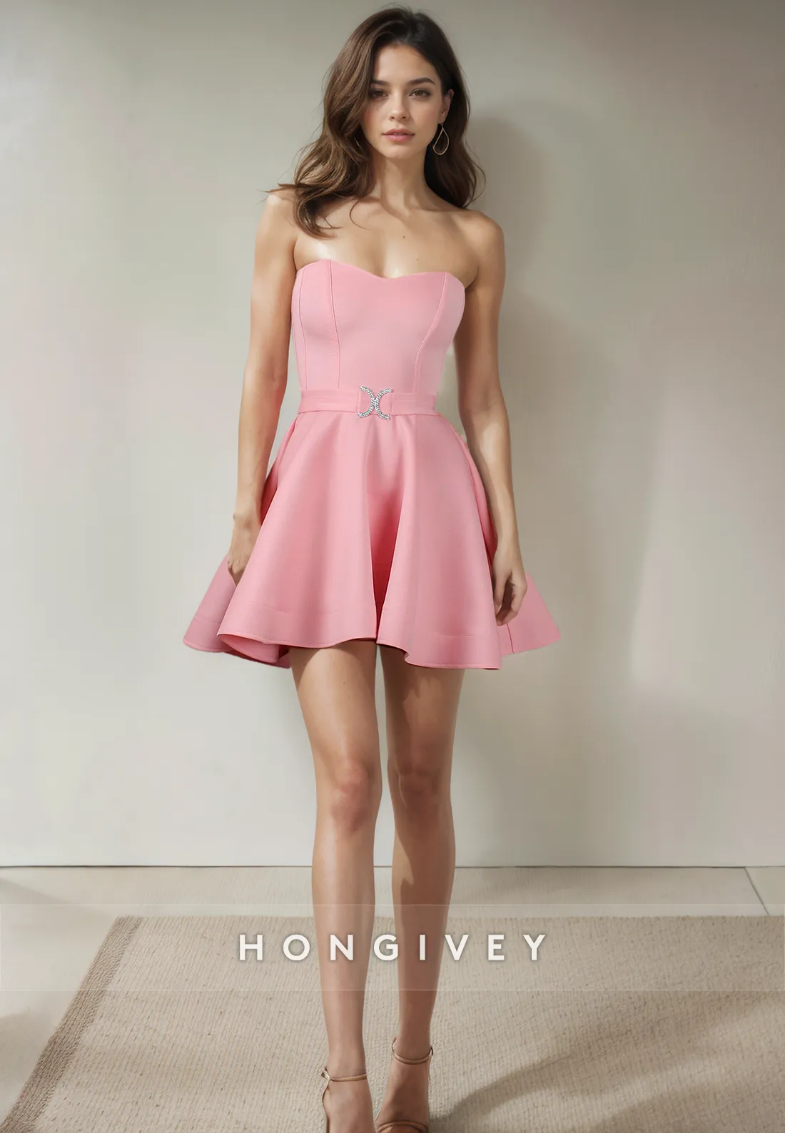 A-Line Sweetheart Sleeveless Short Party Homecoming Dress