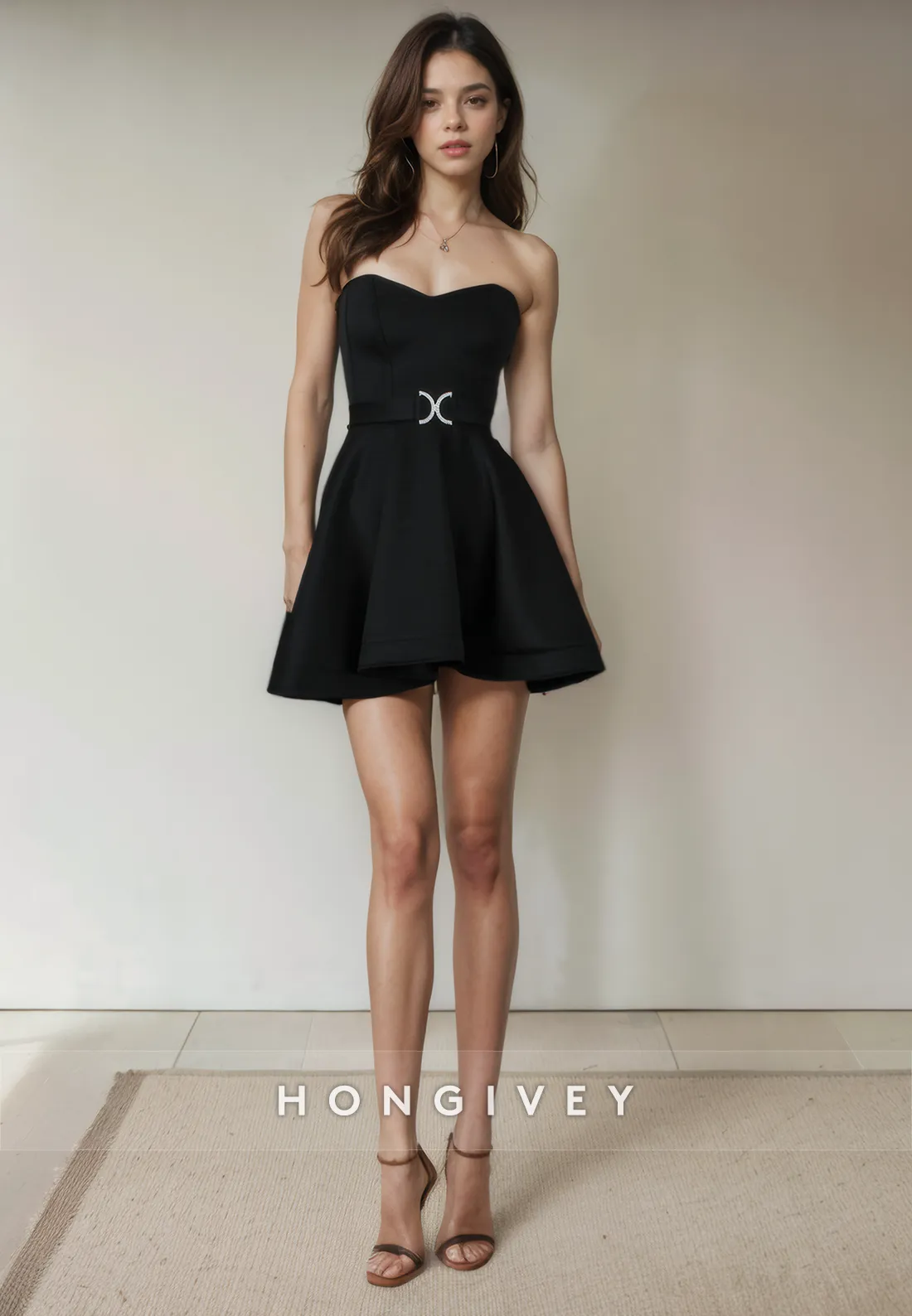 A-Line Sweetheart Sleeveless Short Party Homecoming Dress