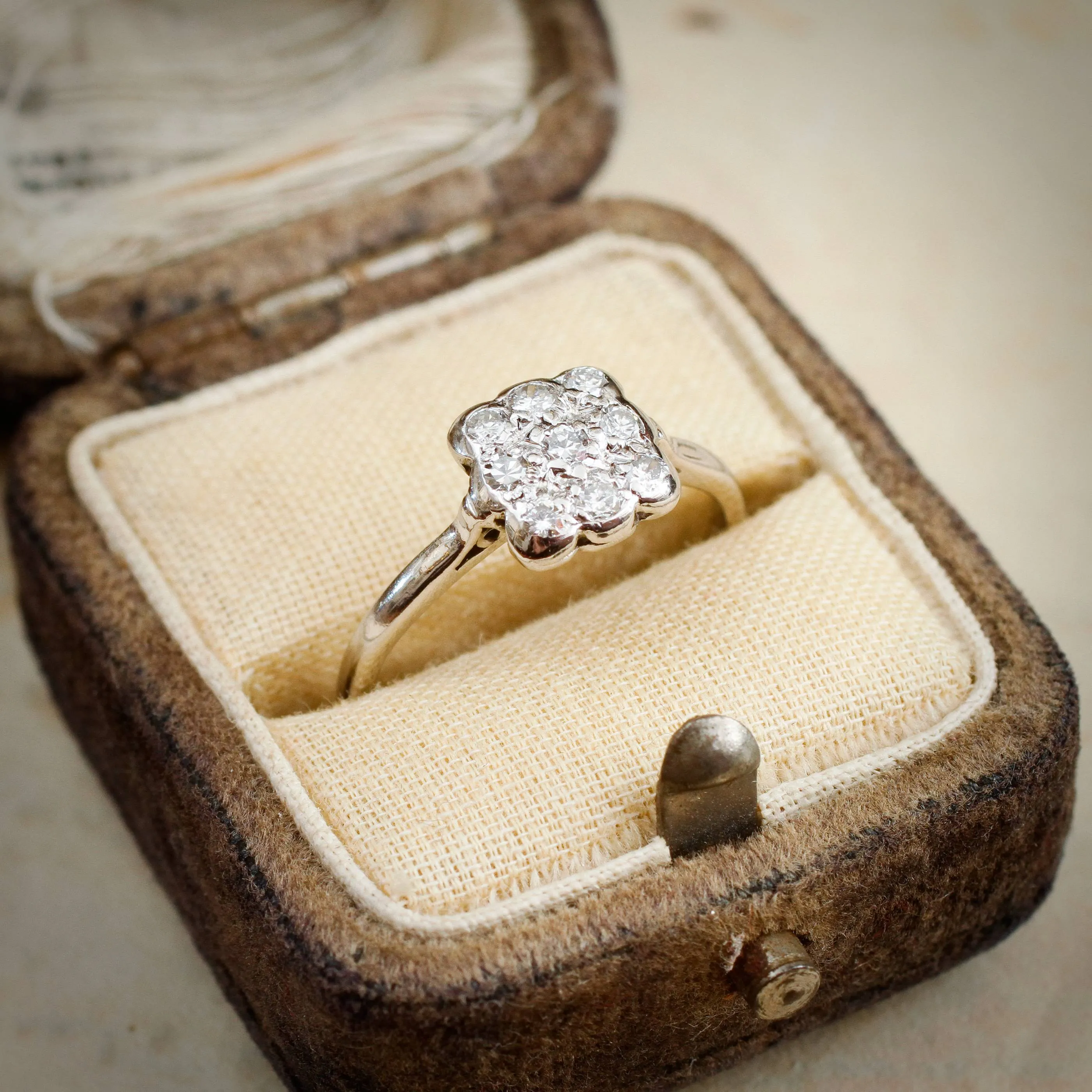 A Sparkly Sensation! Vintage Diamond Cluster Ring