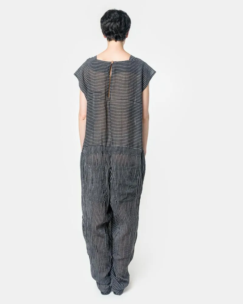 Accomplice Jumpsuit in Black/White Stripe