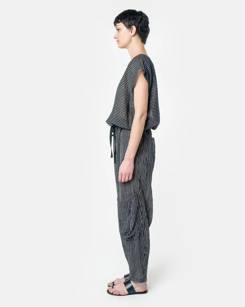 Accomplice Jumpsuit in Black/White Stripe