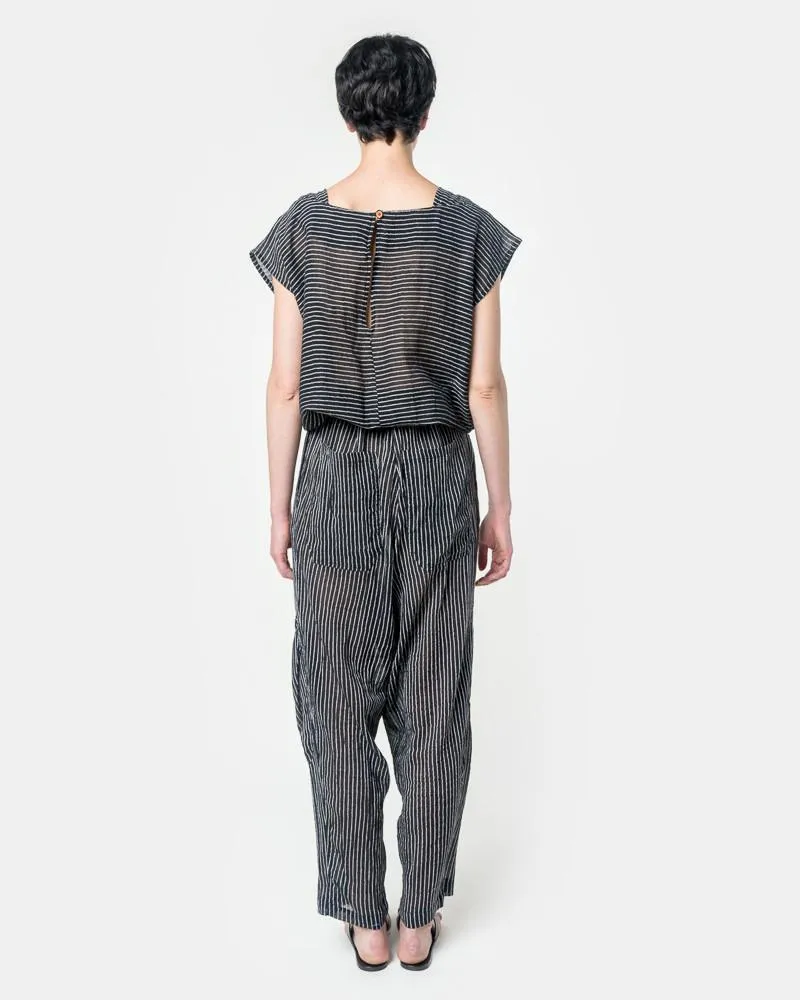 Accomplice Jumpsuit in Black/White Stripe