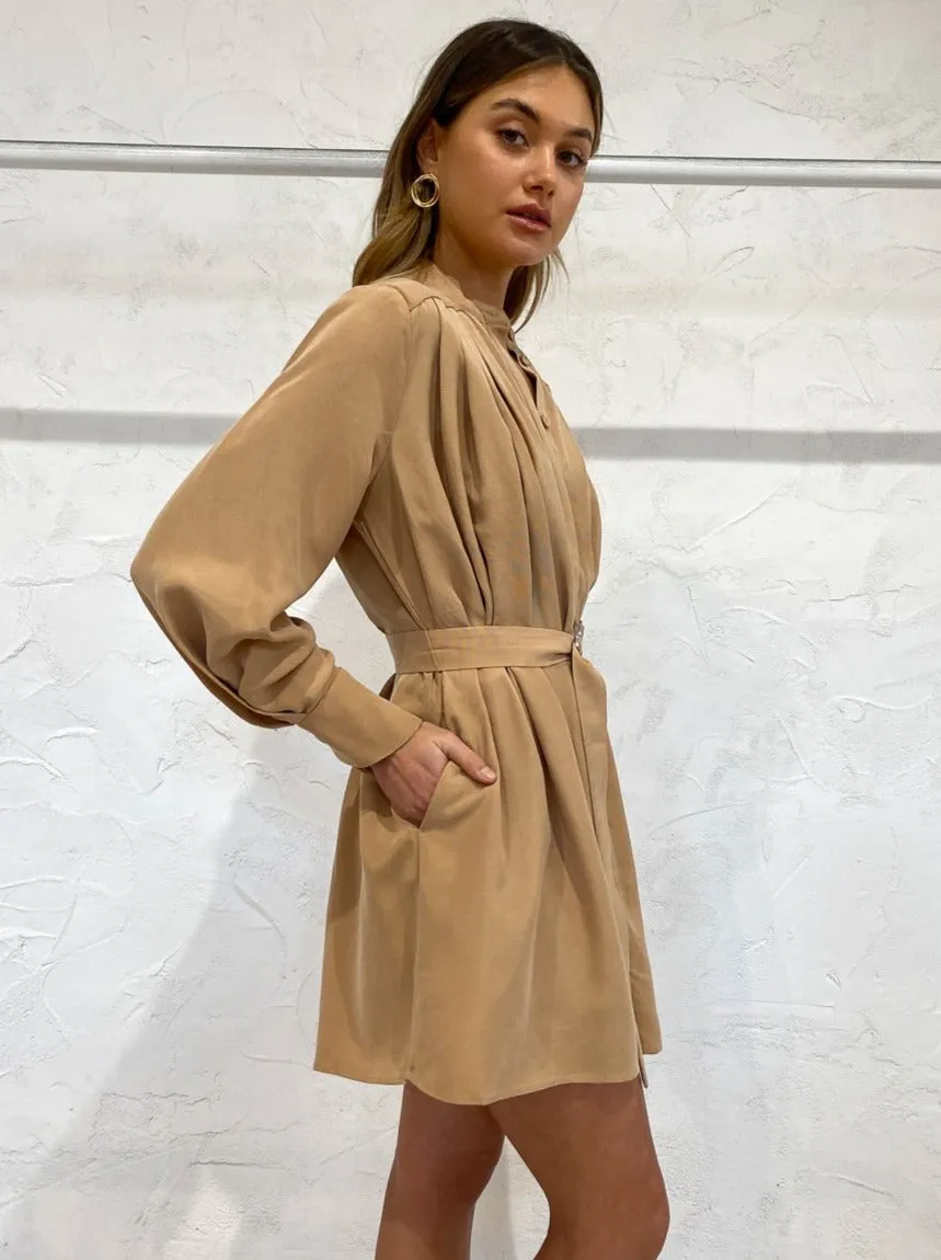 Acler Dawson Shirt Dress in Almond