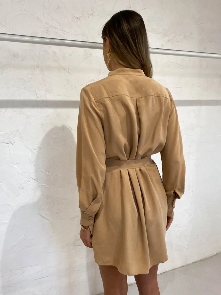 Acler Dawson Shirt Dress in Almond