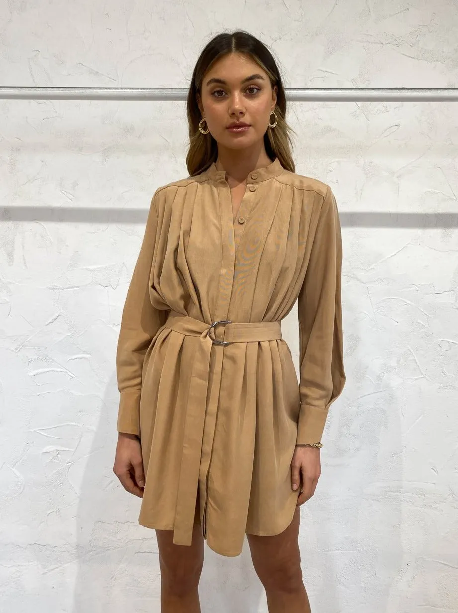 Acler Dawson Shirt Dress in Almond