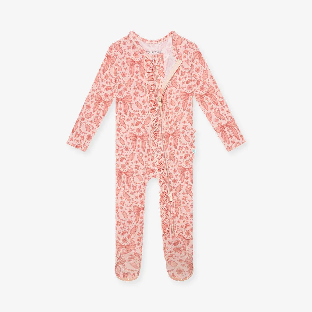 Adelaide Footie Ruffled Zippered One Piece