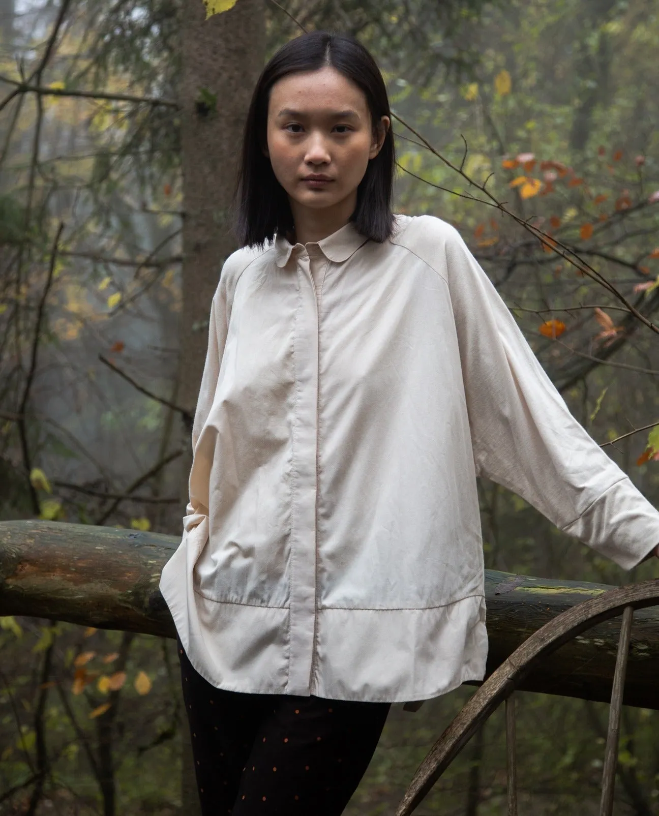 Adella Organic Cotton Shirt in Ecru