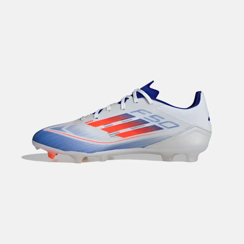 Adidas F50 League Firm Multi Ground Men's Football Shoes -Cloud White/Solar Red/Lucid Blue