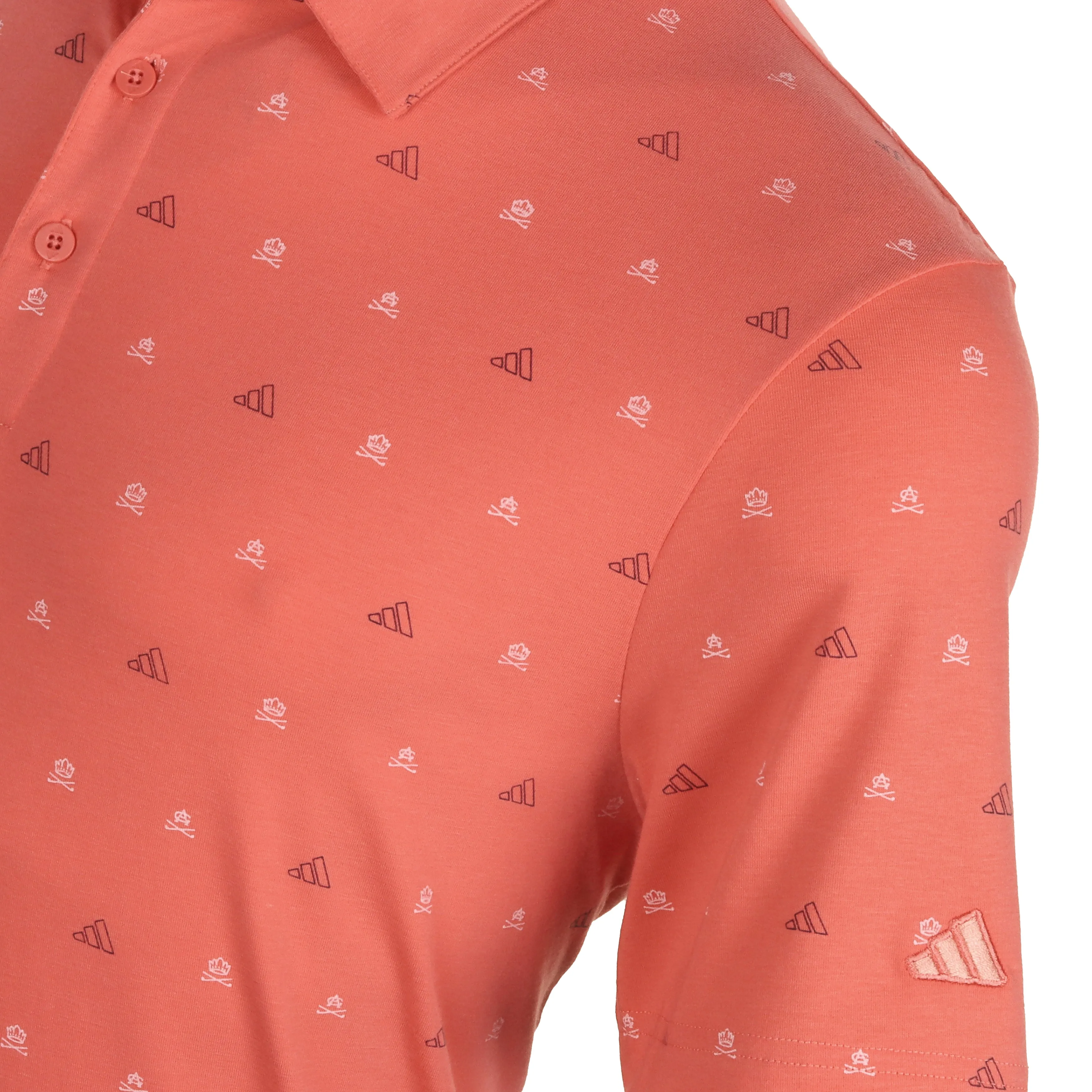 adidas Golf Go-To Mini-Crest Print Shirt