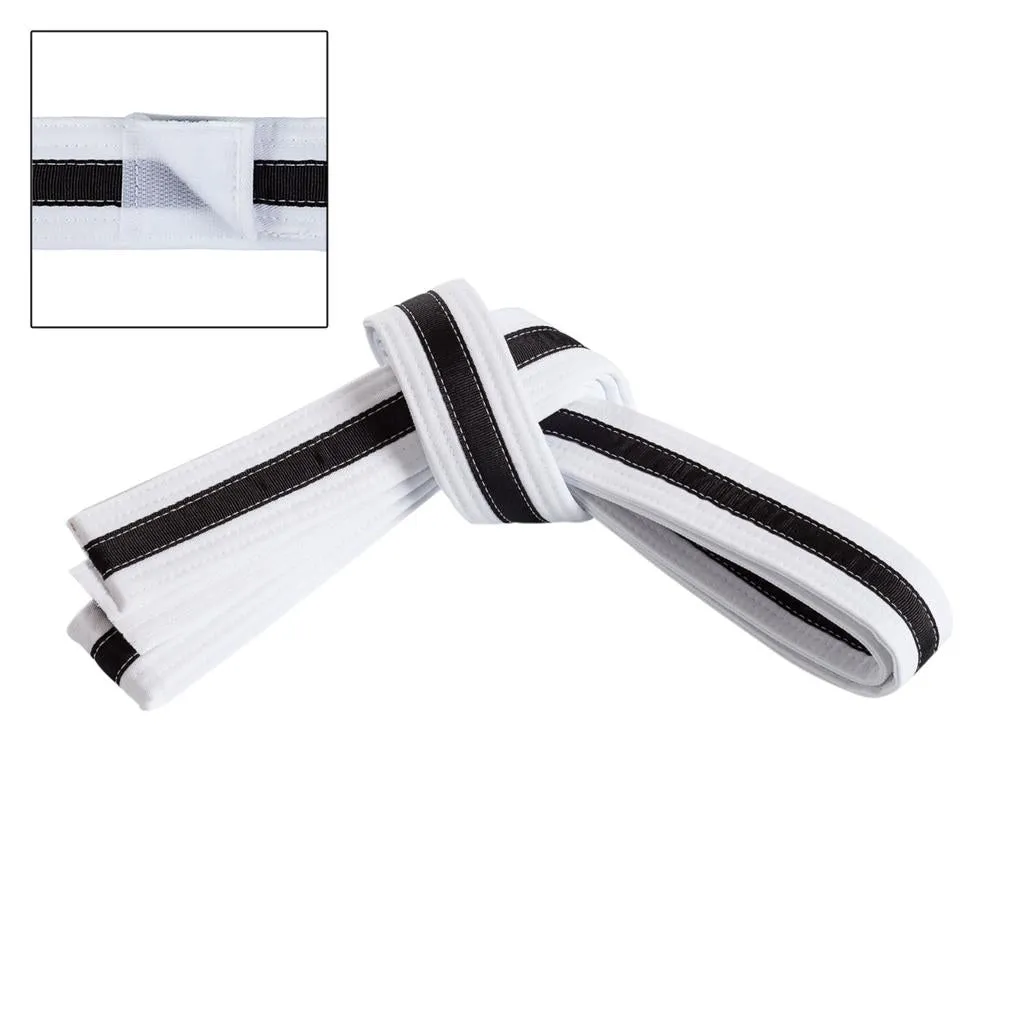 Adjustable Black Striped Belt