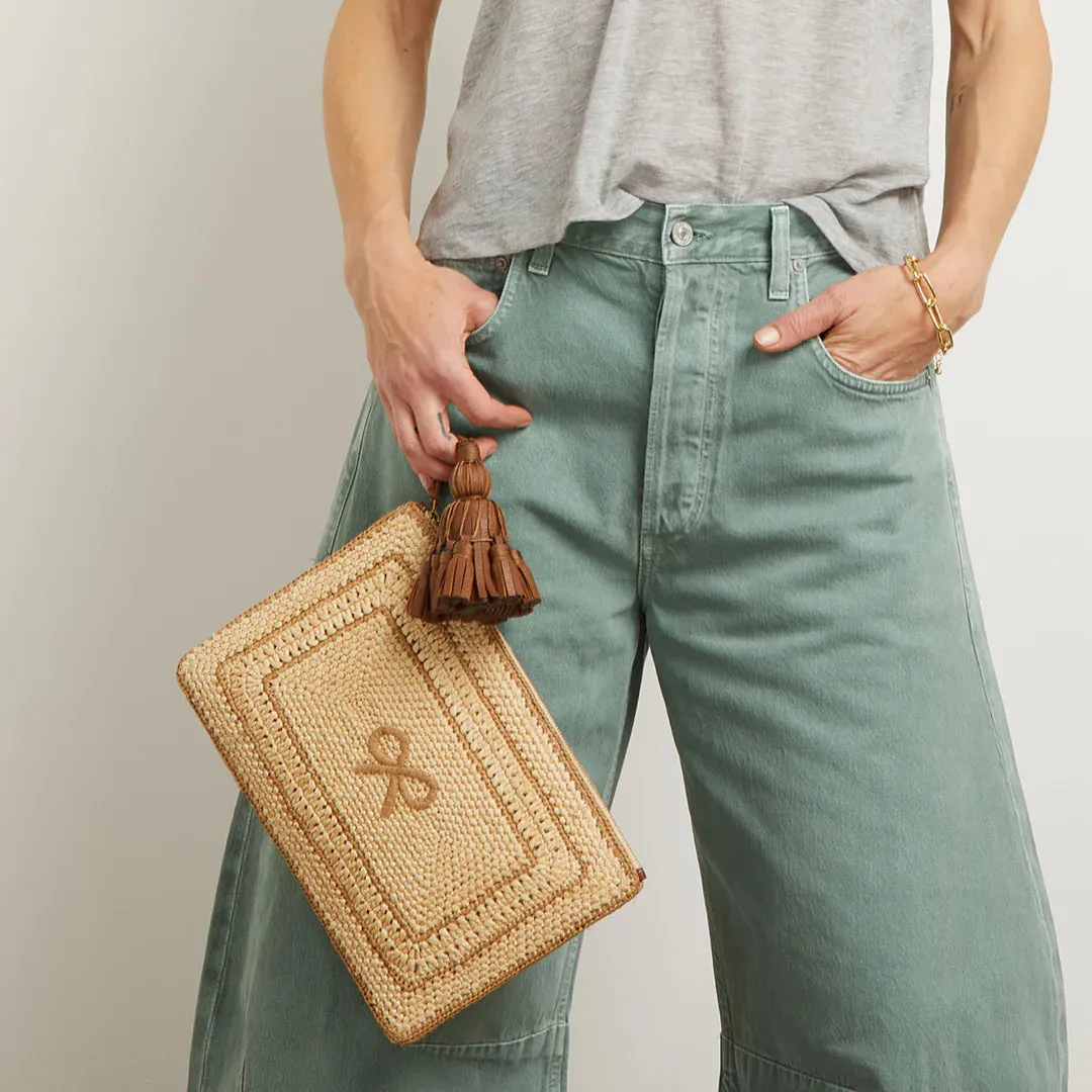 AH Georgiana Clutch in Raffia