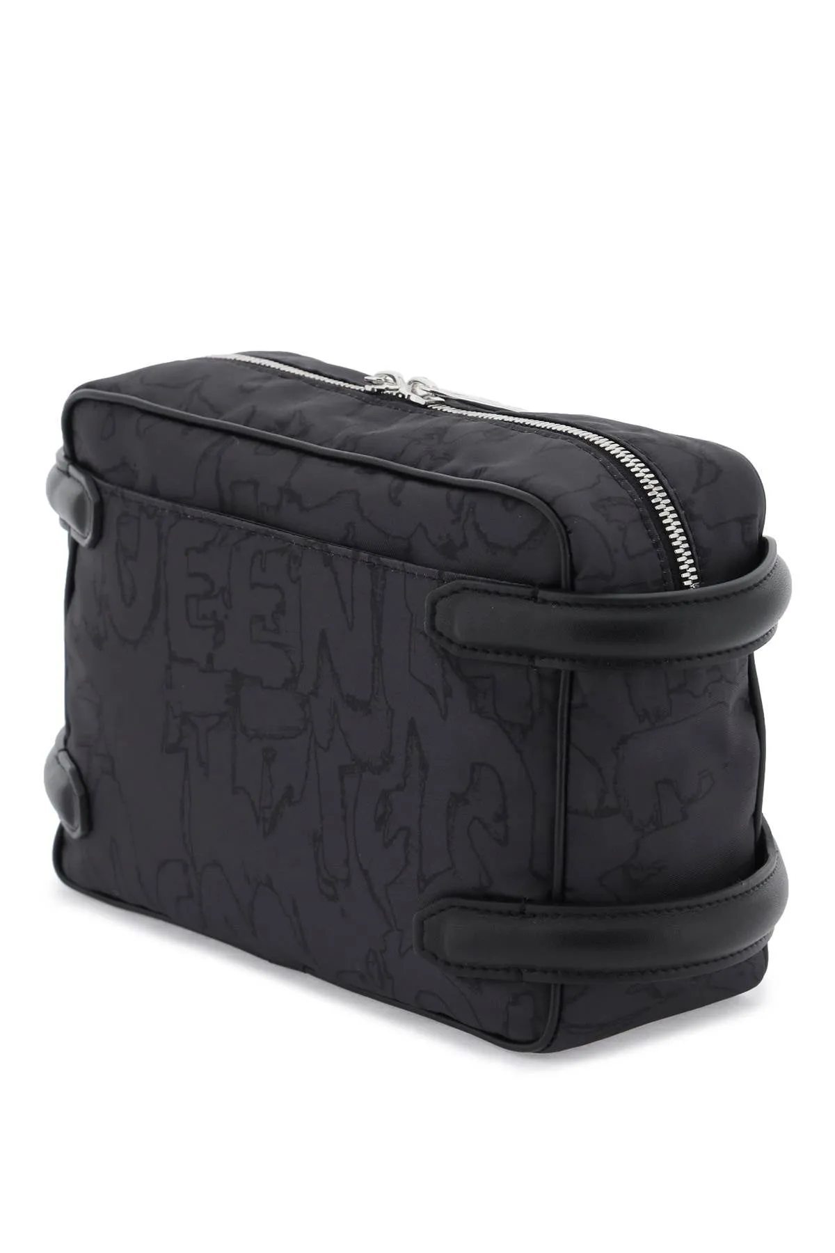 ALEXANDER MCQUEEN Men's Graffiti Printed Crossbody Bag with Harness Details