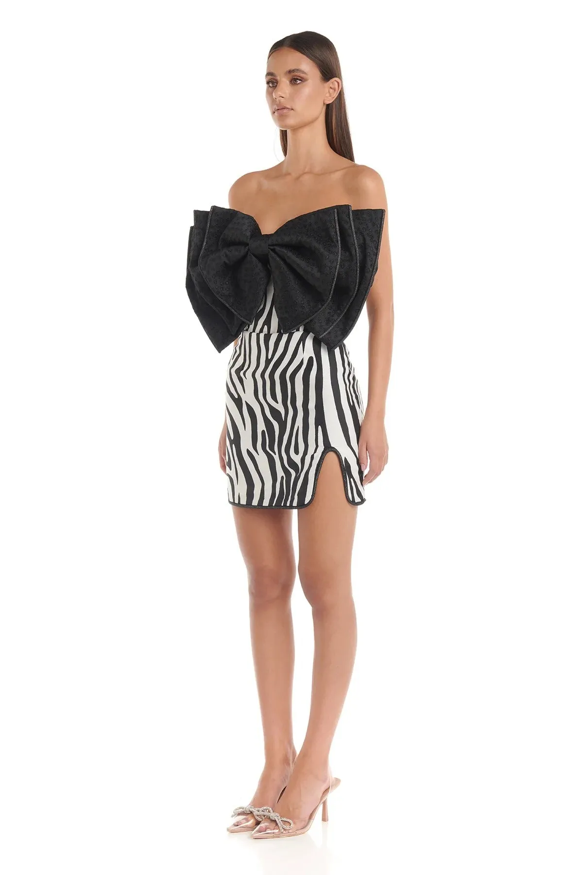 Amanda Dress - Black/White