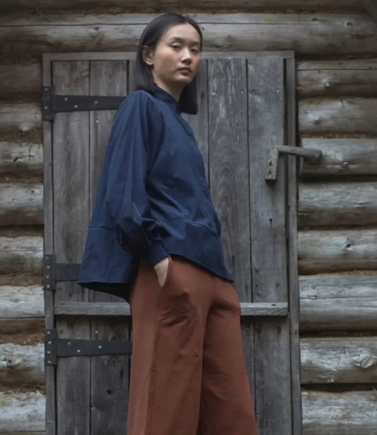 Annika Organic Cotton Shirt in Night Sky