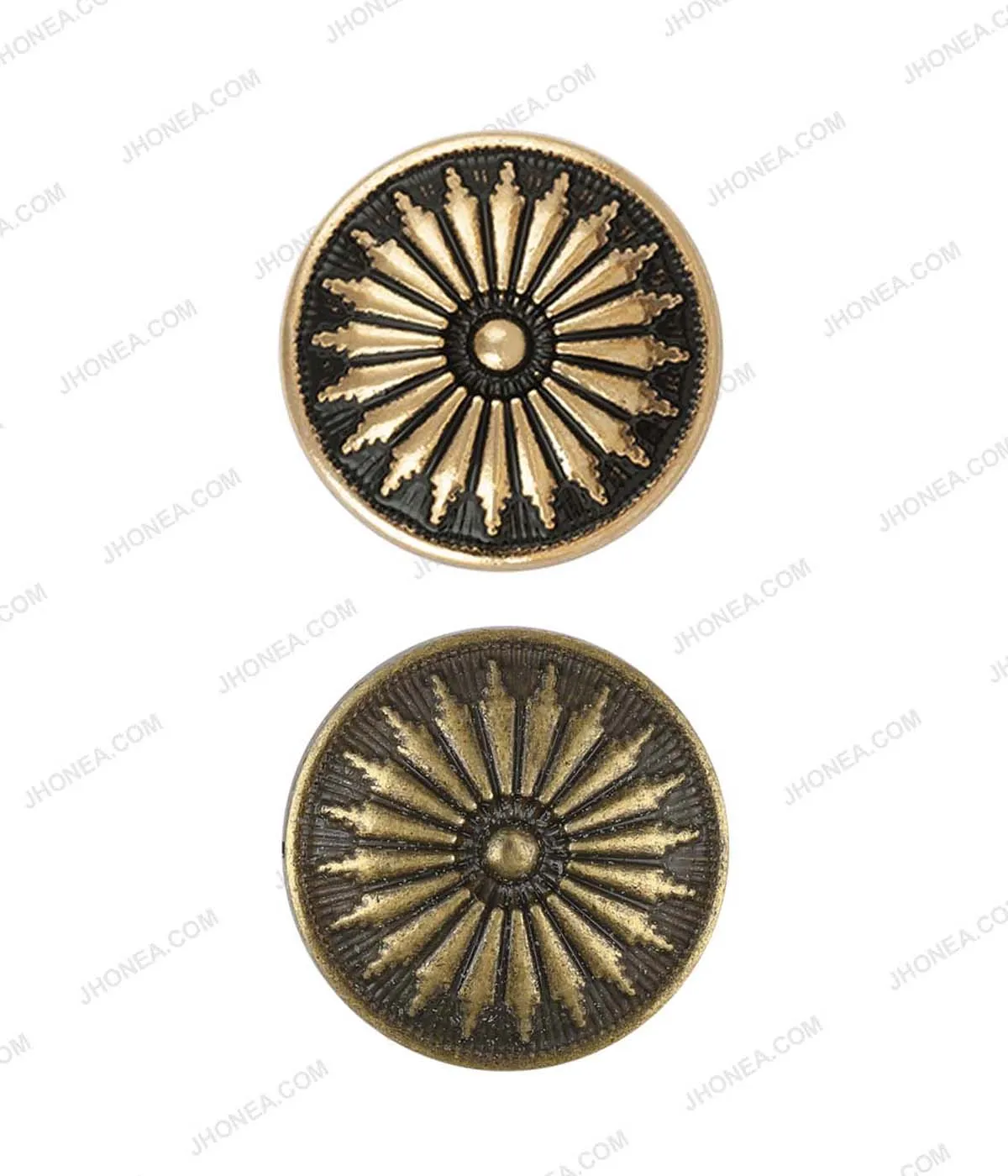 Antique Brass & Antique Gold Chakra Design Ethnic Buttons