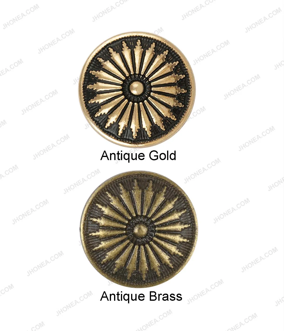 Antique Brass & Antique Gold Chakra Design Ethnic Buttons