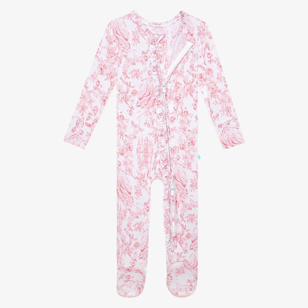 Antoinette Footie Ruffled Zippered One Piece