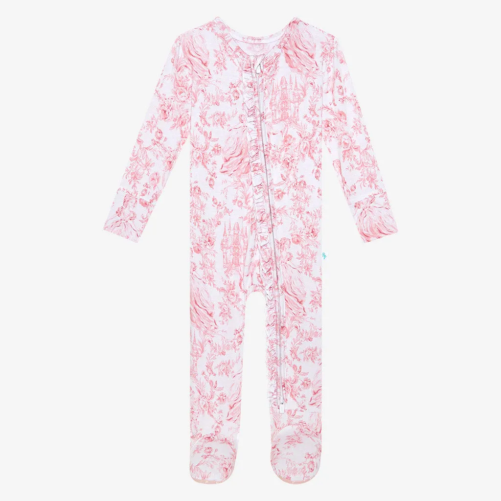 Antoinette Footie Ruffled Zippered One Piece