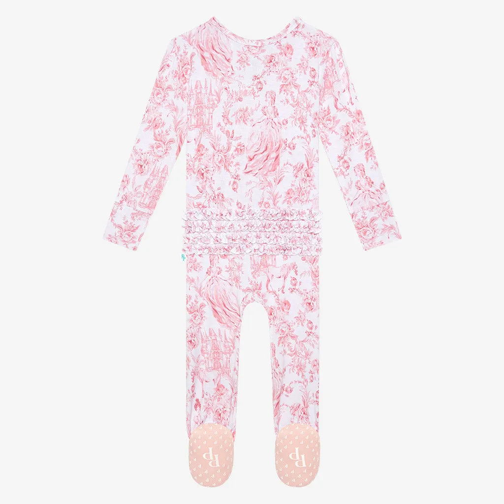 Antoinette Footie Ruffled Zippered One Piece