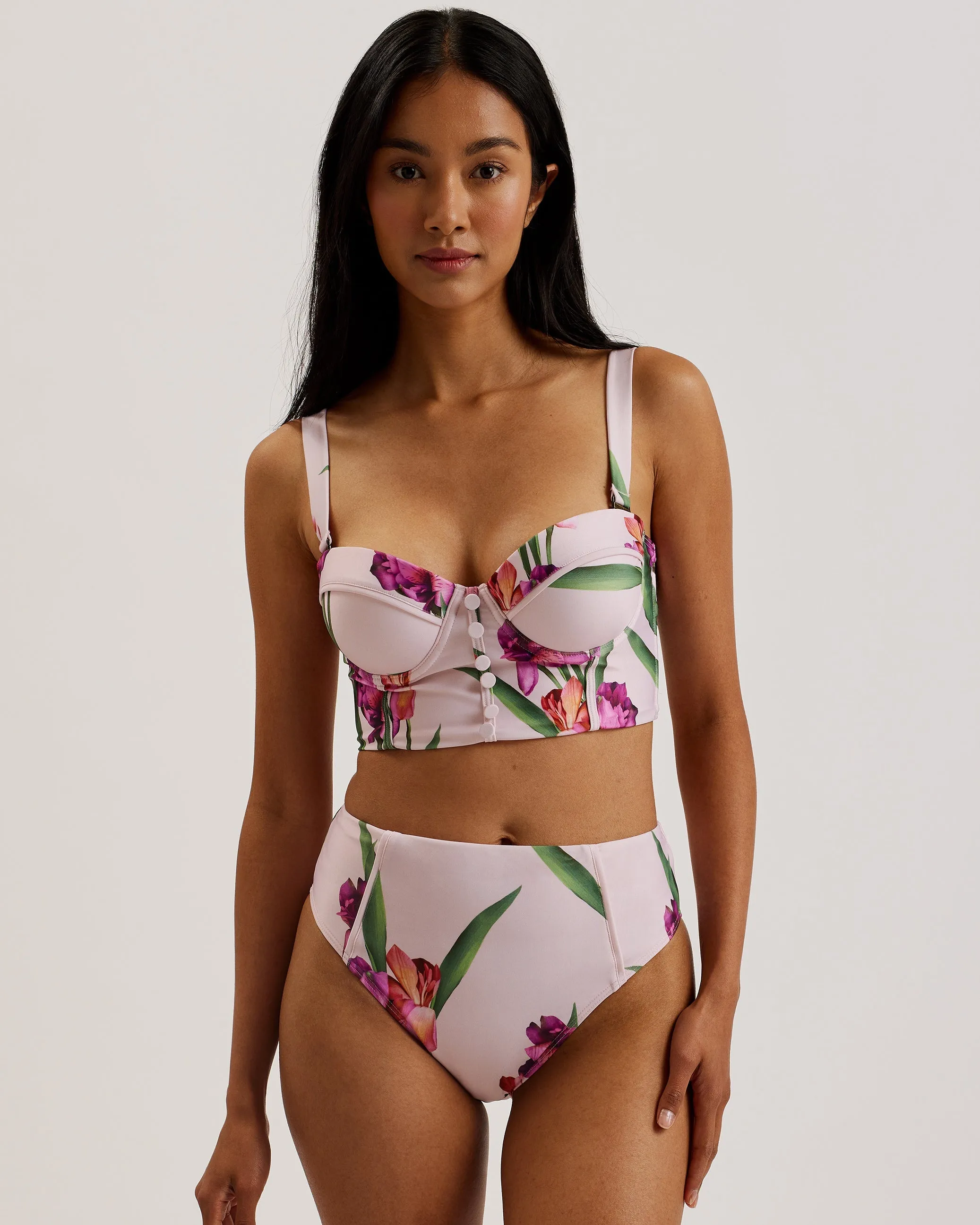 Avelea High Waisted Bikini Bottom Lt-Pink