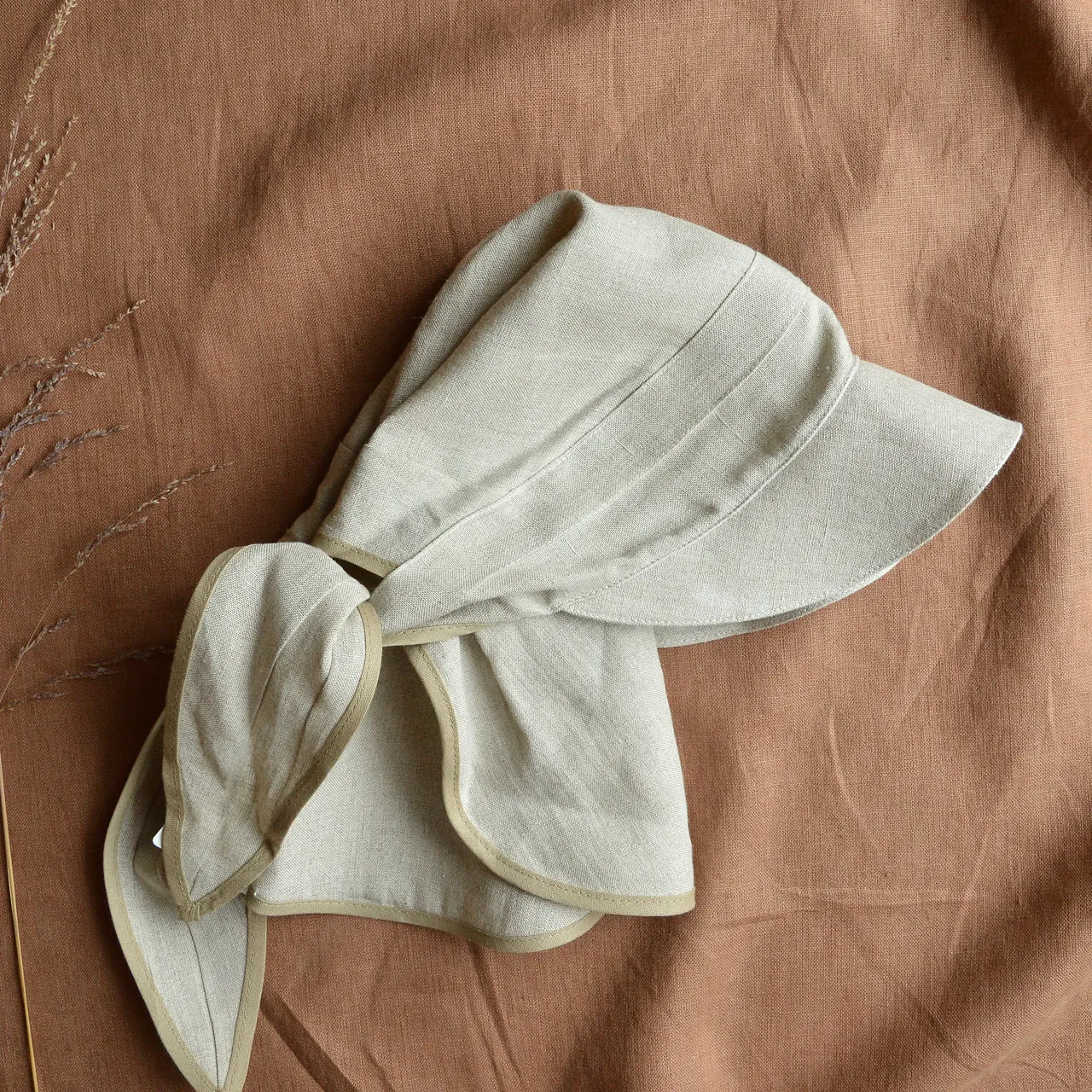 Bandana Style Sun Visor in 100% Organic Linen (Child-Adult)