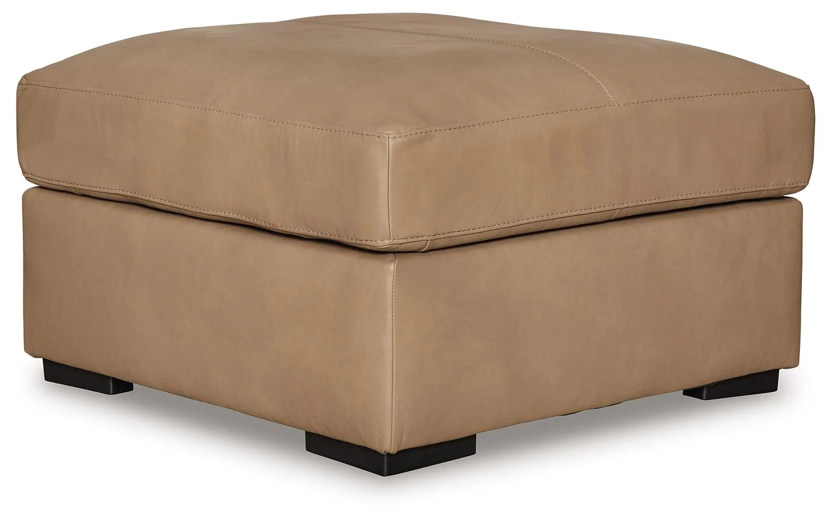 Bandon - Toffee - Oversized Accent Ottoman - Leather Match