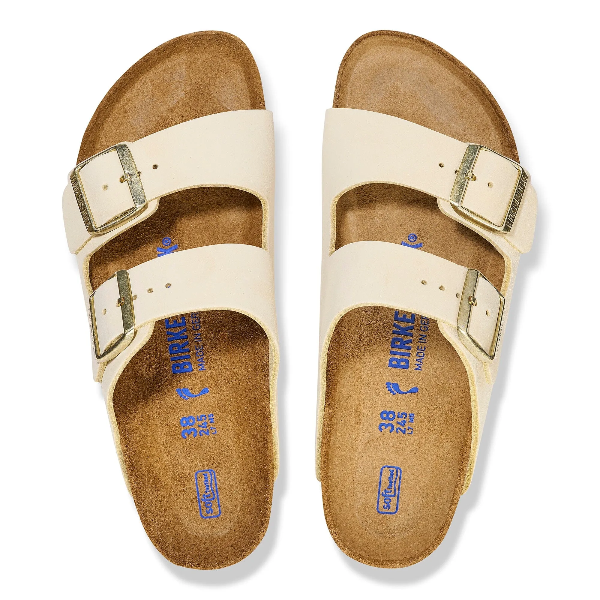 BIRKENSTOCK ARIZONA SOFT FOOTBED NUBUCK ECRU