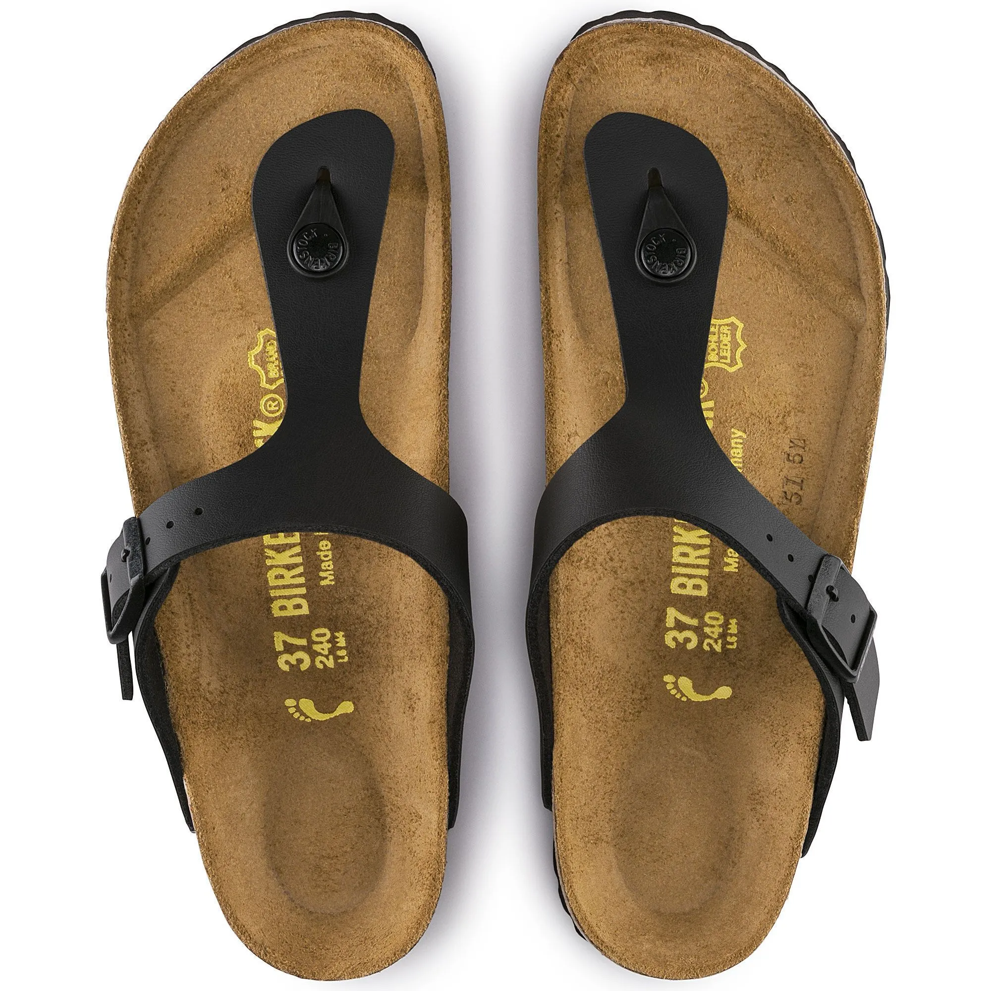 BIRKENSTOCK GIZEH BLACK BIRKO-FLOR