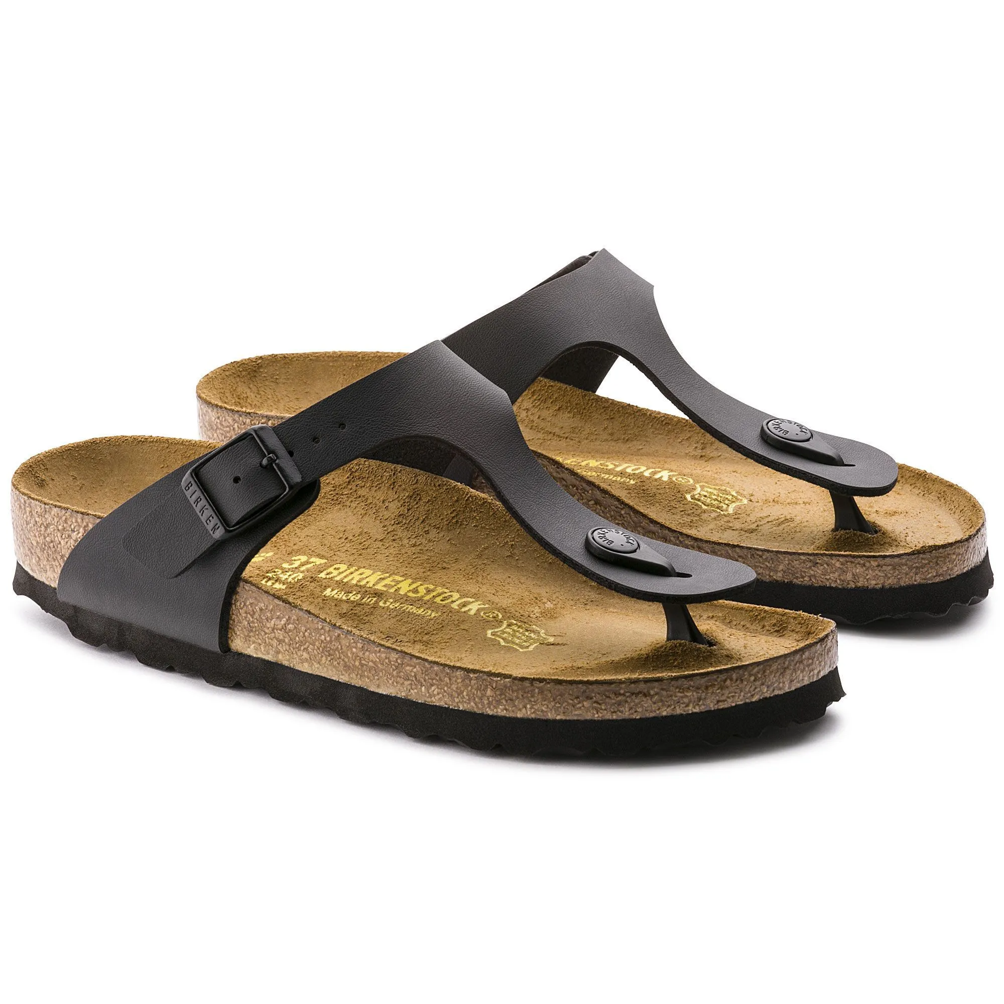 BIRKENSTOCK GIZEH BLACK BIRKO-FLOR