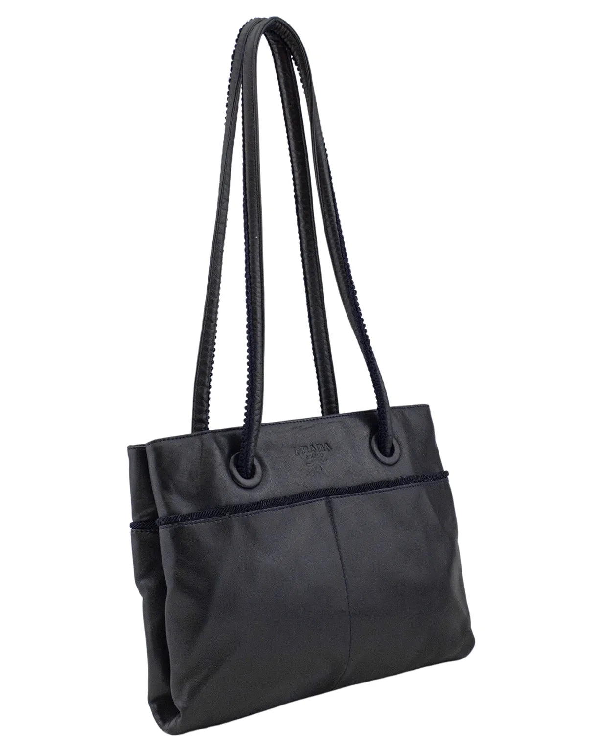 Black Leather Shoulder Bag