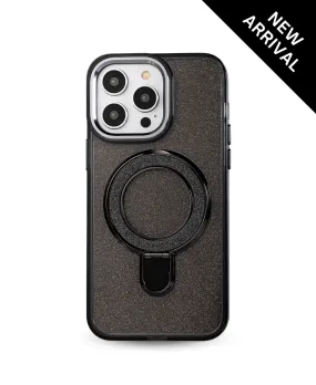 Black Sparkle Ring MagSafe Phone Case