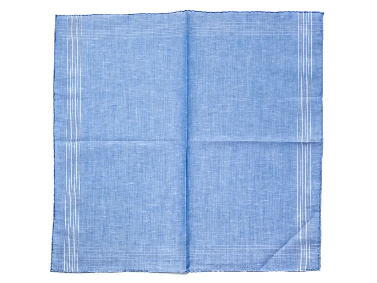 Blue Linen-Cotton Pochette