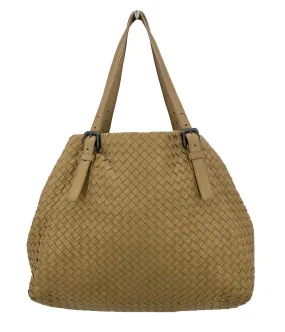 Bottega Veneta Tan Intrecciato Woven Nappa Leather Large Cesta Tote