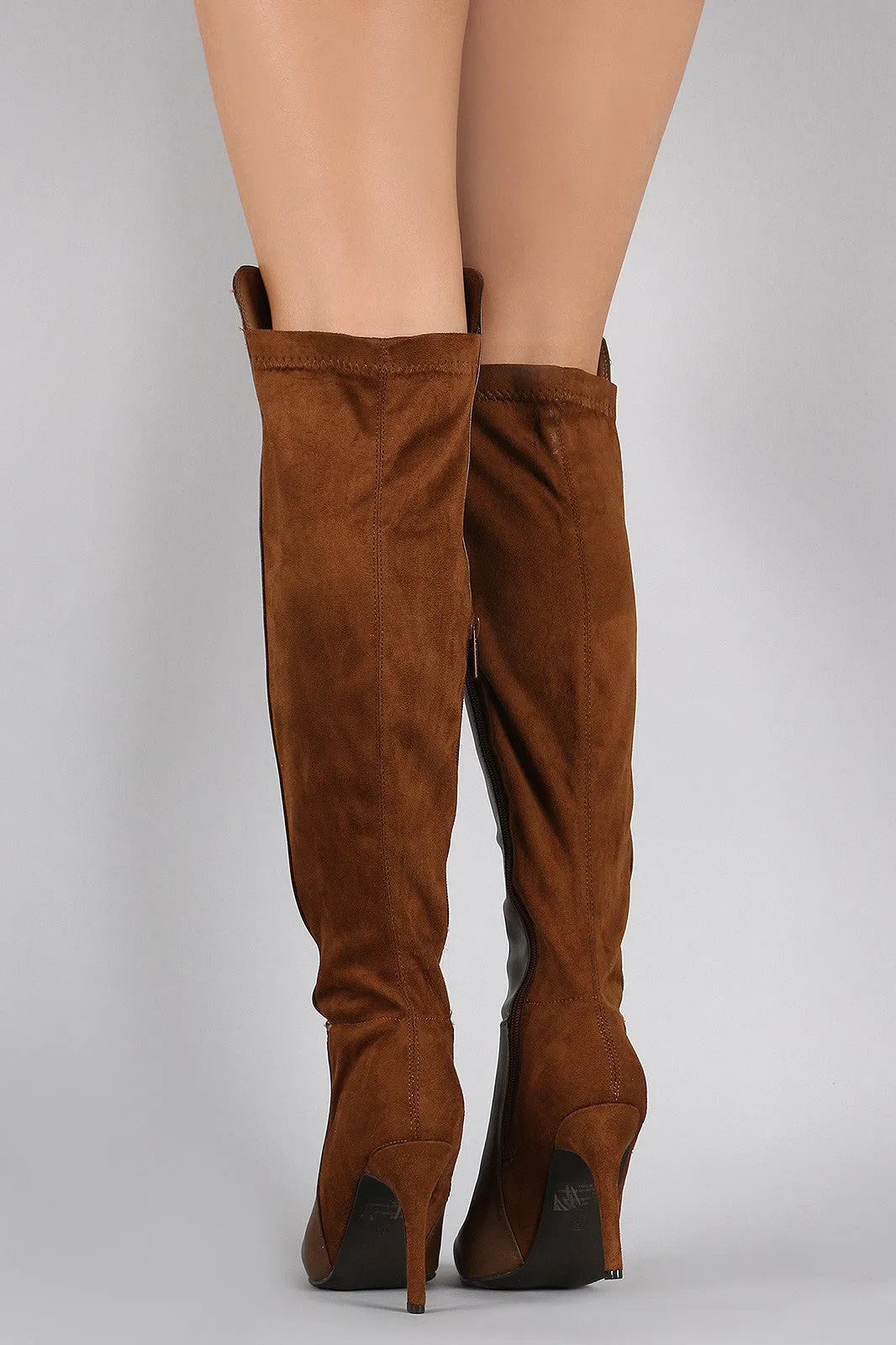 Breckelle Pointy Toe Stiletto Over-The-Knee Boots