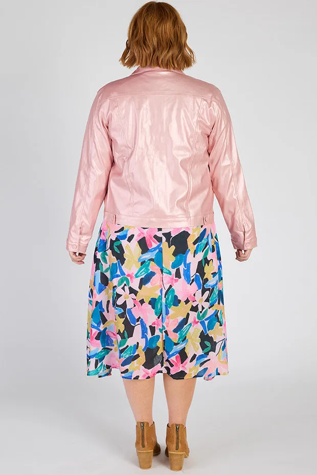 Brigitta Pink Metallic Jacket