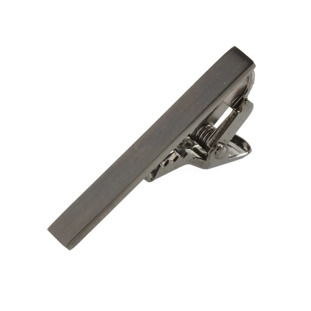 Brushed Straight Gun Metal Tie Bar