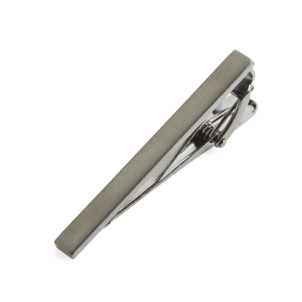 Brushed Straight Gun Metal Tie Bar