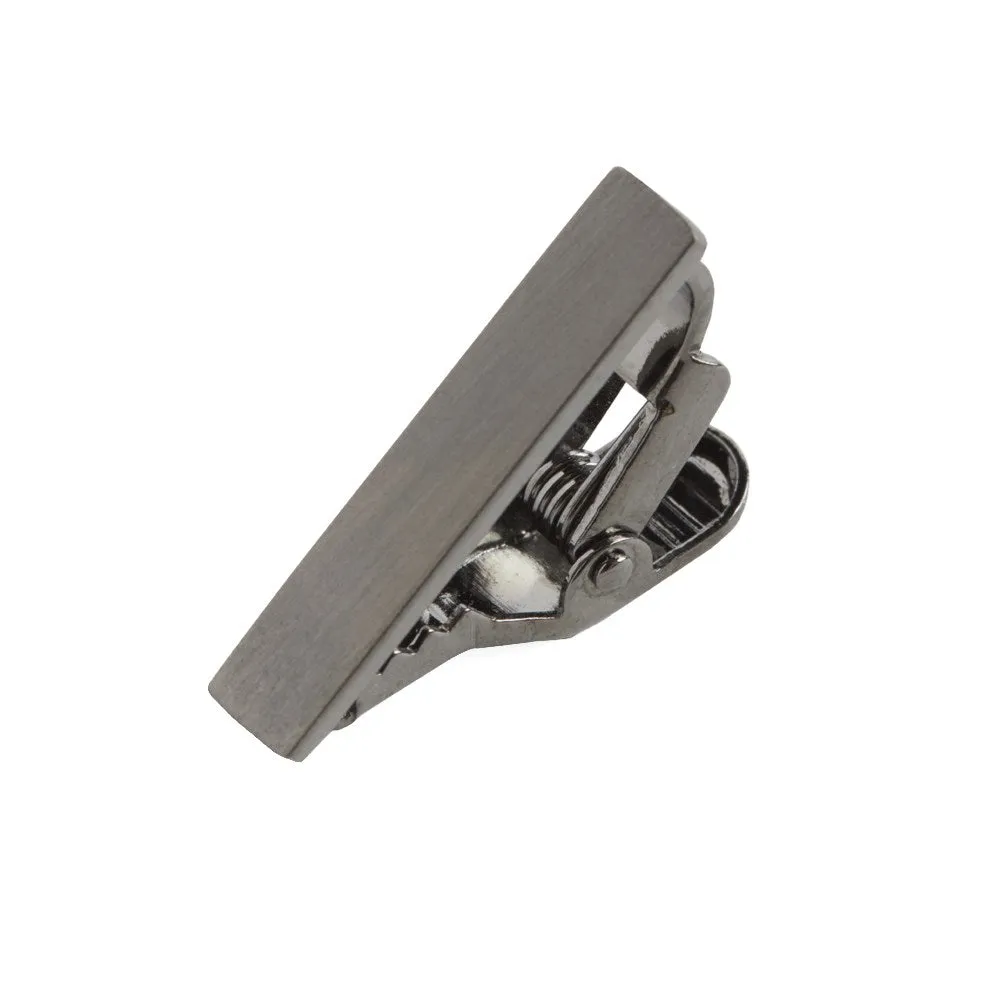 Brushed Straight Gun Metal Tie Bar