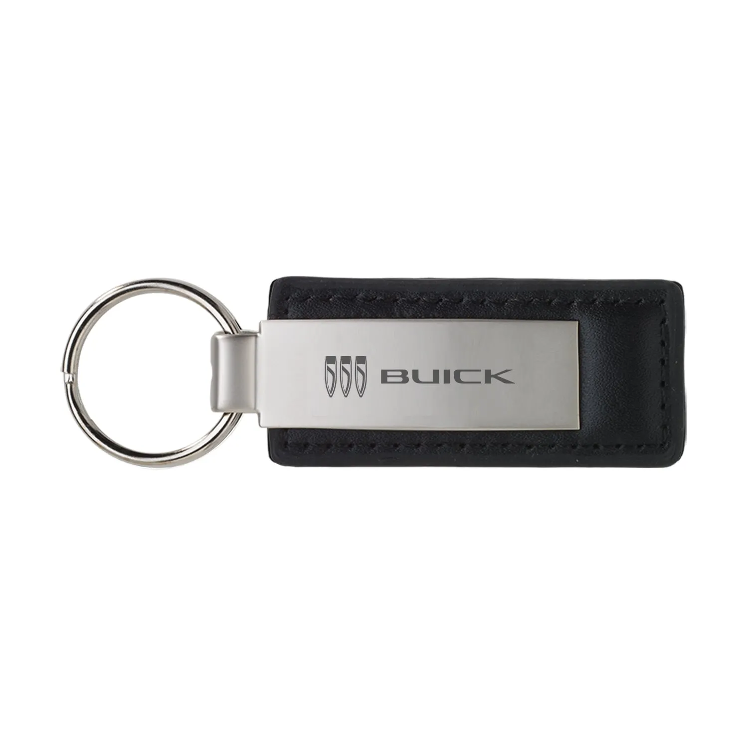 Buick Leather/Metal Large Keychain