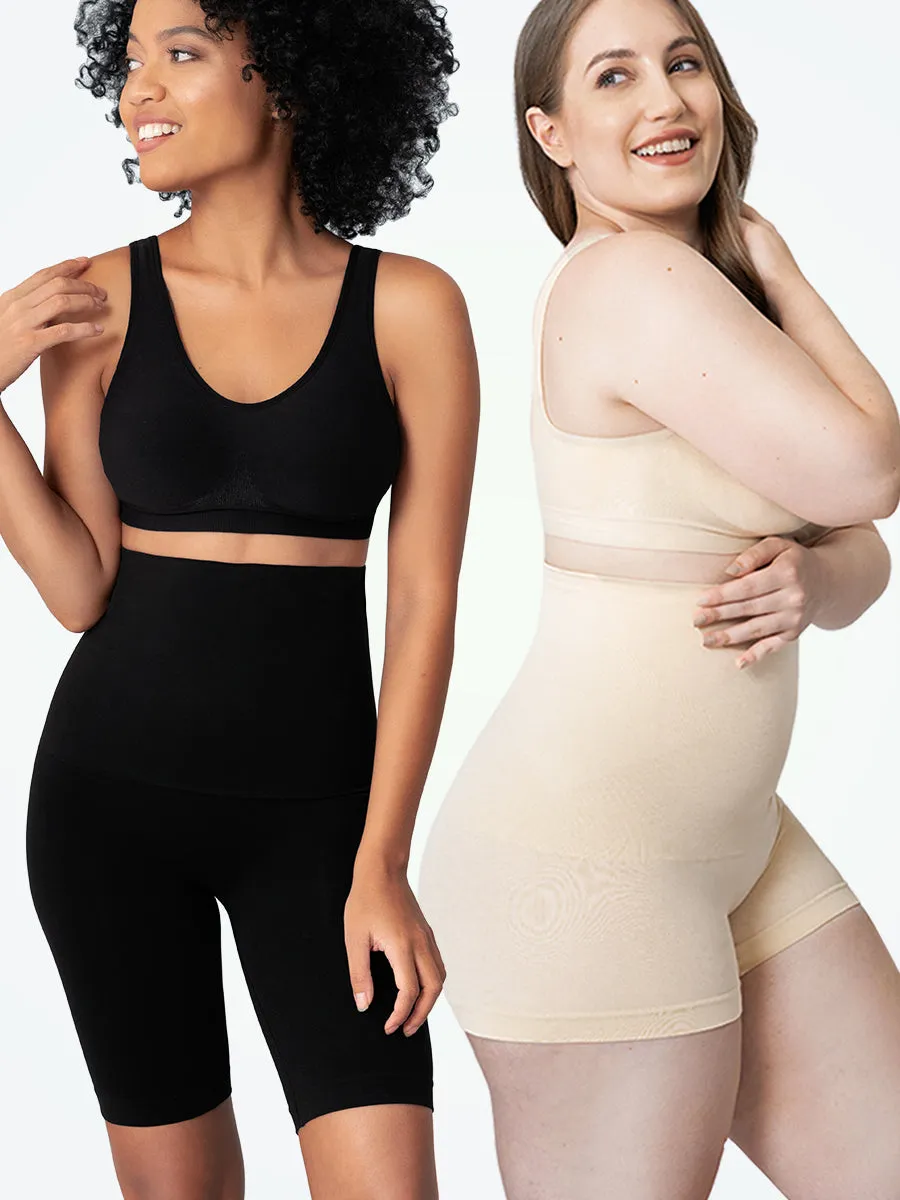 Bundle Shapermint Essentials - 1 High-Waisted Shaper Shorts   1 High-Waisted Shaper Boyshort